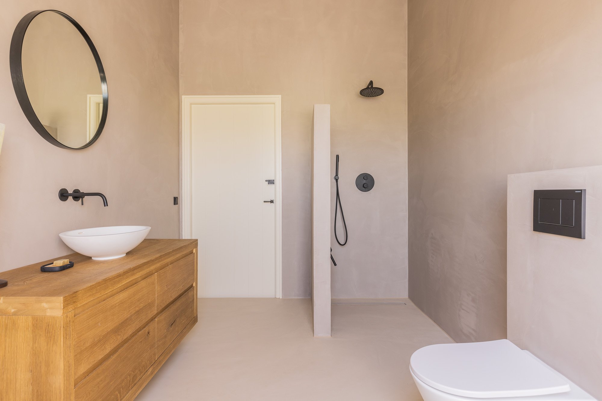 waterdichte stuc douche