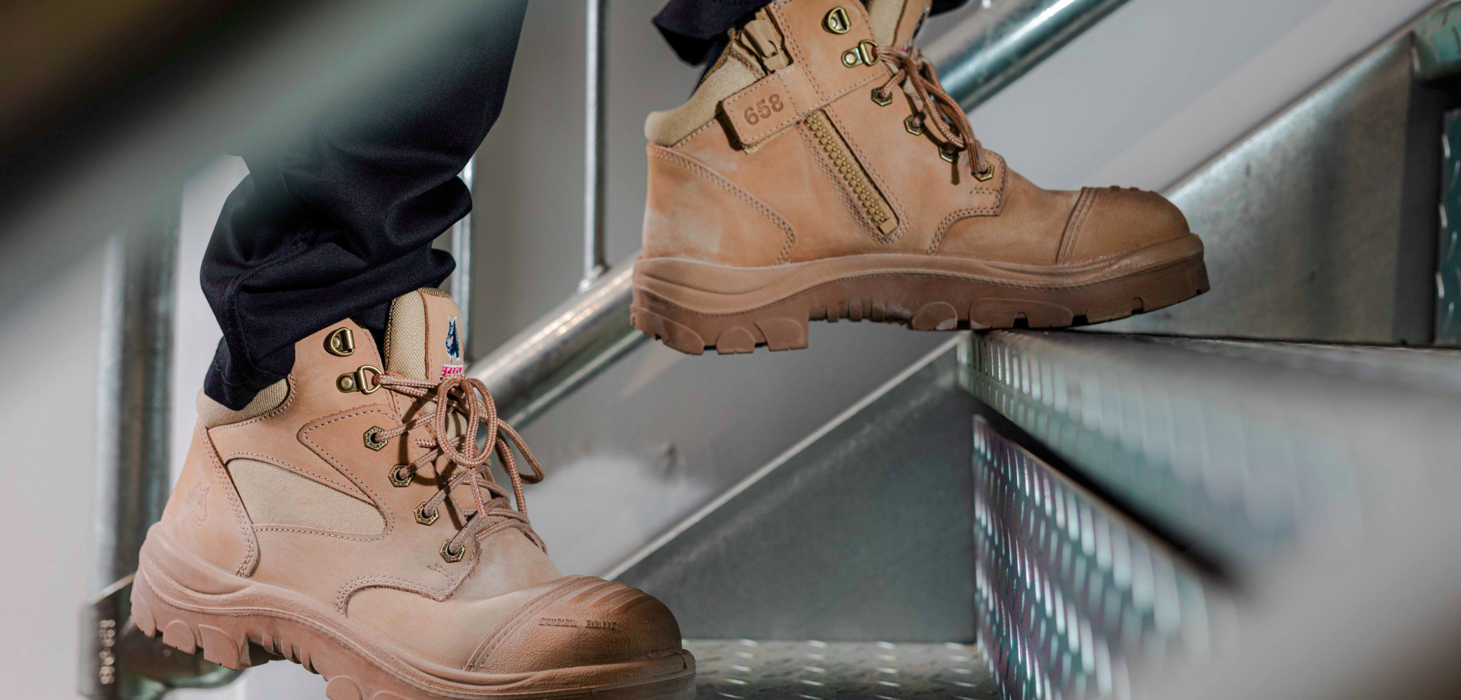 steel blue werklaarzen