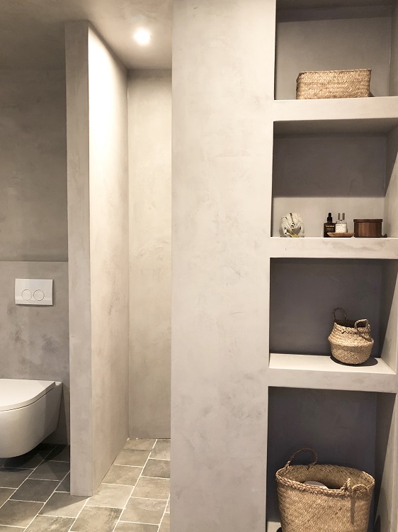 badkamer met beton